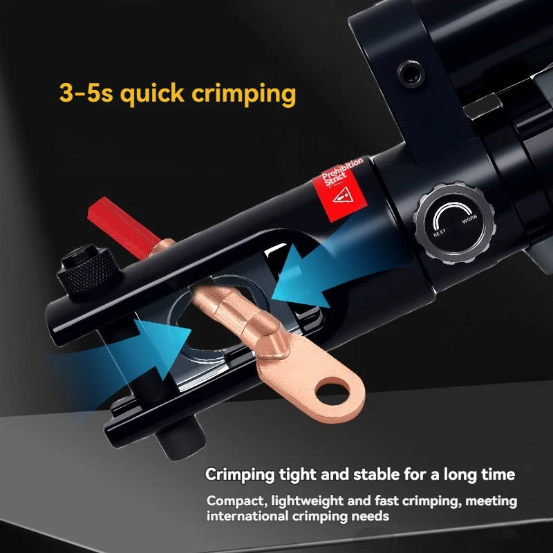 

Professional Electric Hydraulic Crimping Pliers Rechargeable Wire Crimping Pliers Copper Aluminum Terminal Crimping 18V/5.0Ah
