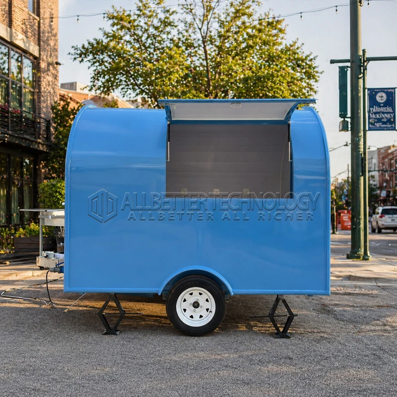 

Allbetter Small Food Truck Street Food Vending Trailer Burger Fries Hot Dog Ice Cream Coffee Station Fully Equipped