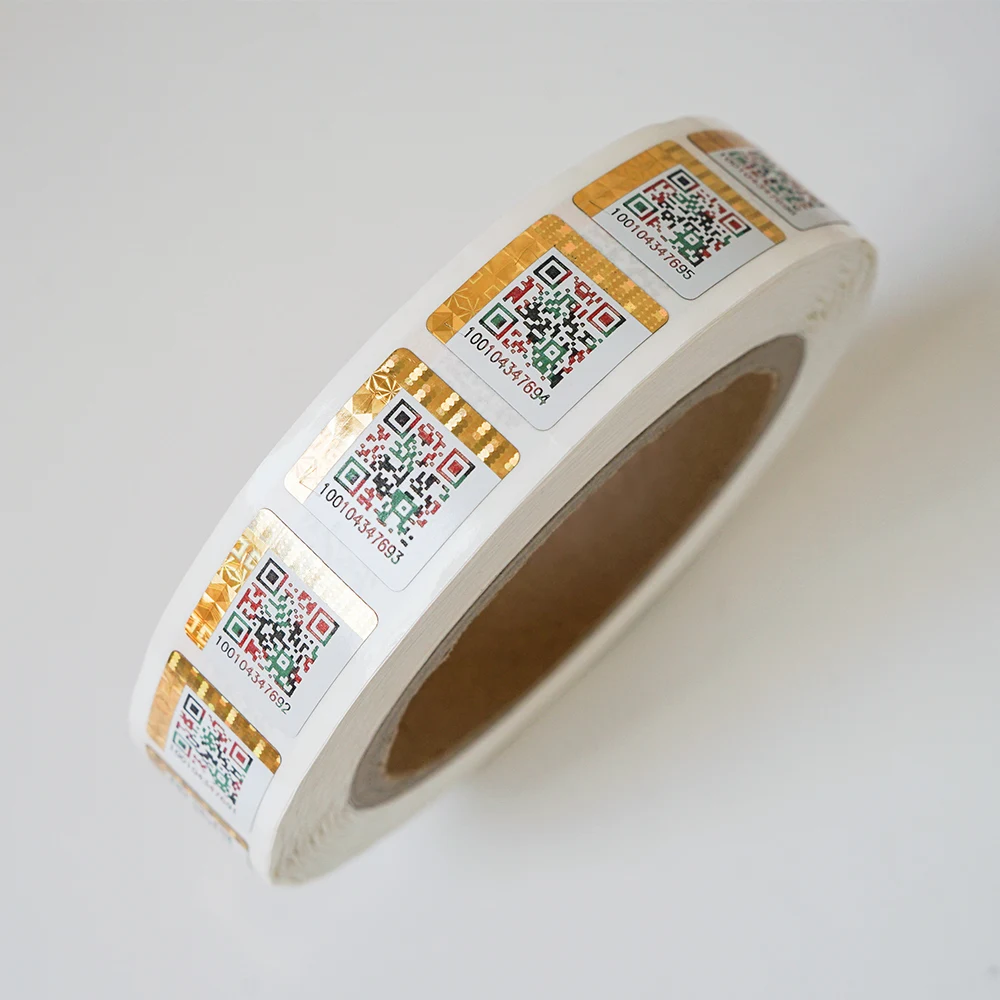 Tamper Proof 3D QR Code Sticker Label Free Authenticity Query Software System 1000 Units 19x21mm Security Tags For Packaging