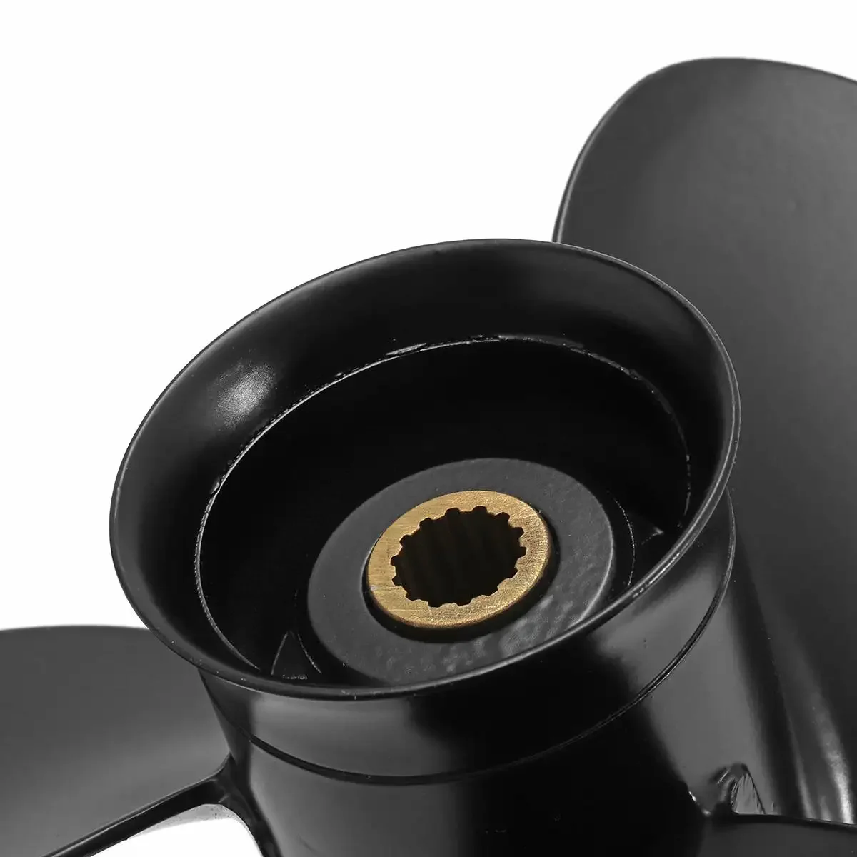 Hélice de alumínio para Tohatsu-Mercury fora de bordo, 3 lâminas, 9 1/4x9, 14 Spline Tooth, 9.9-18HP, 3BAB645180, 362B641010, 48-897750A11