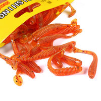 5cm 10pcs/Pack Soft T Tail Fishing Lure Set Grub Worm Swimbaits Silicone Baits Pesca Bass Carp Fishing Tackle Silicone Bait