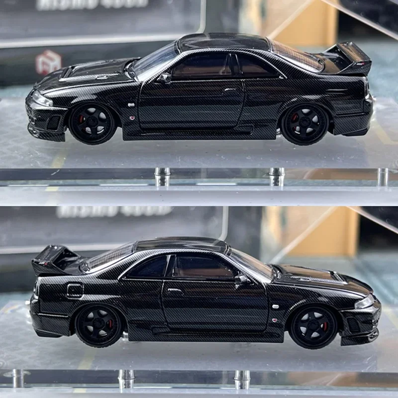 FH 1/64 NISSAN GT-R R33 Nismo 400R Skyline Legierung Spielzeug Kraftfahrzeug Druckguss Metall Modell Geschenke