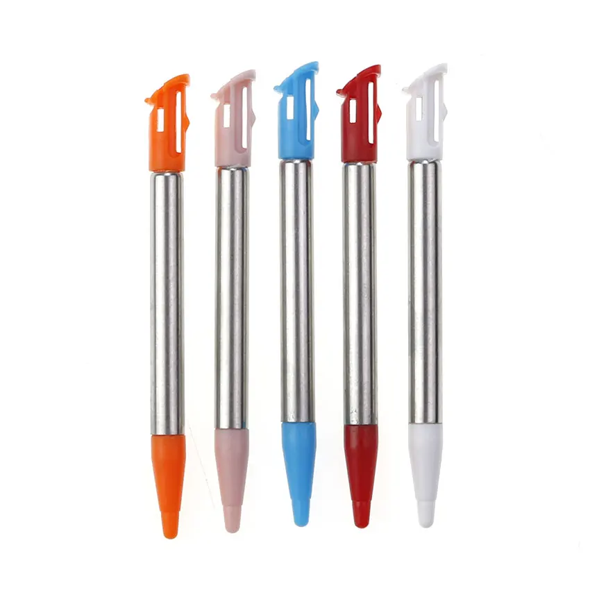 JCD 1pcs For New 2DSLL 2DSXL Game Console Plastic & Metal Telescopic Stylus Touch Screen Pen For New 2DS LL XL