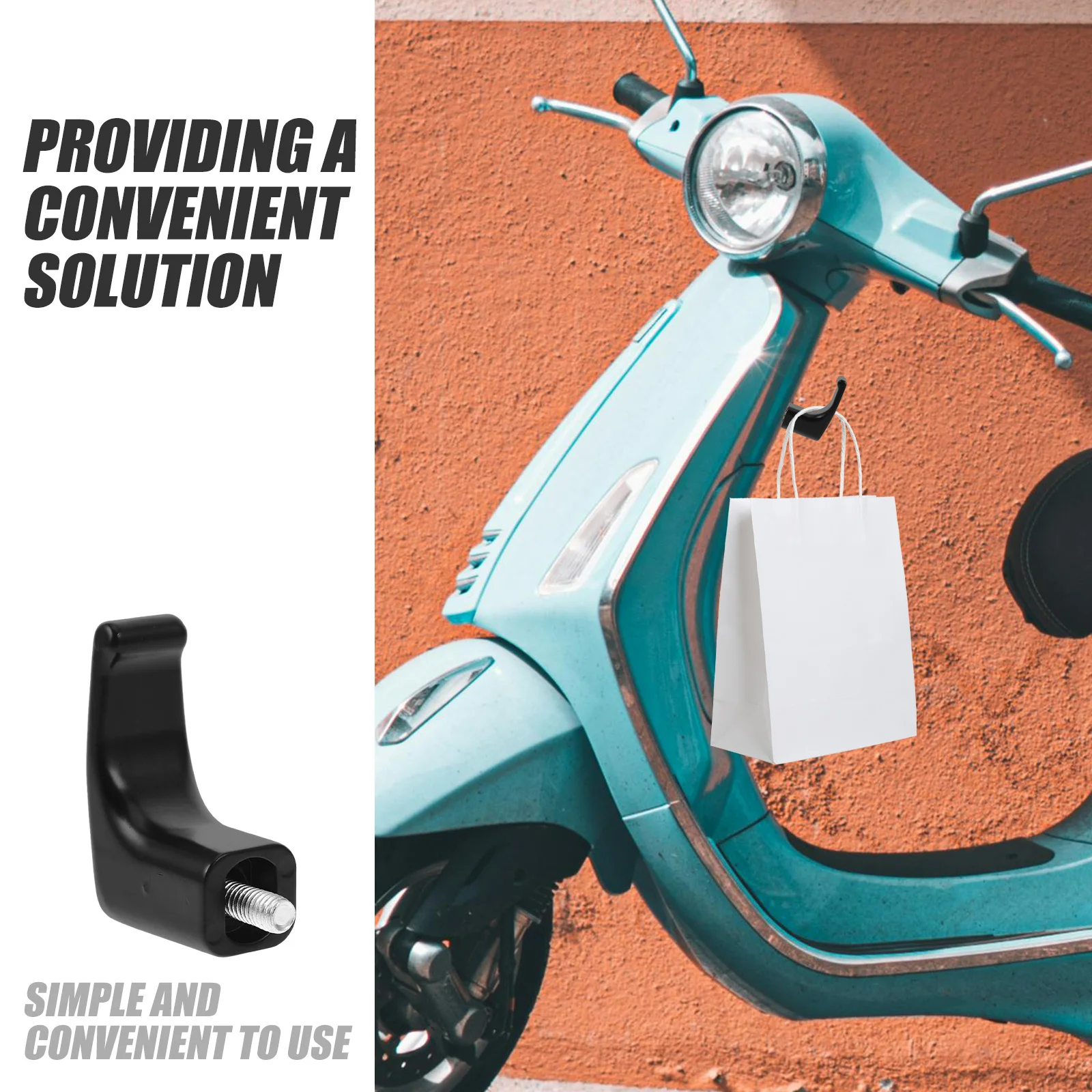 1 set gancio per bicicletta montato anteriore senza installazione trapano in lega di alluminio resistente per supporto per bici elettrica gancio per scooter