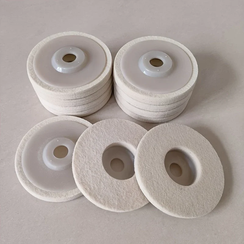 Mirror Polishing Discs - Angle Grinder Grinding Stainless Steel Woodworking Furniture Glass Polishing Felt Wheels for Easy Gr view 3