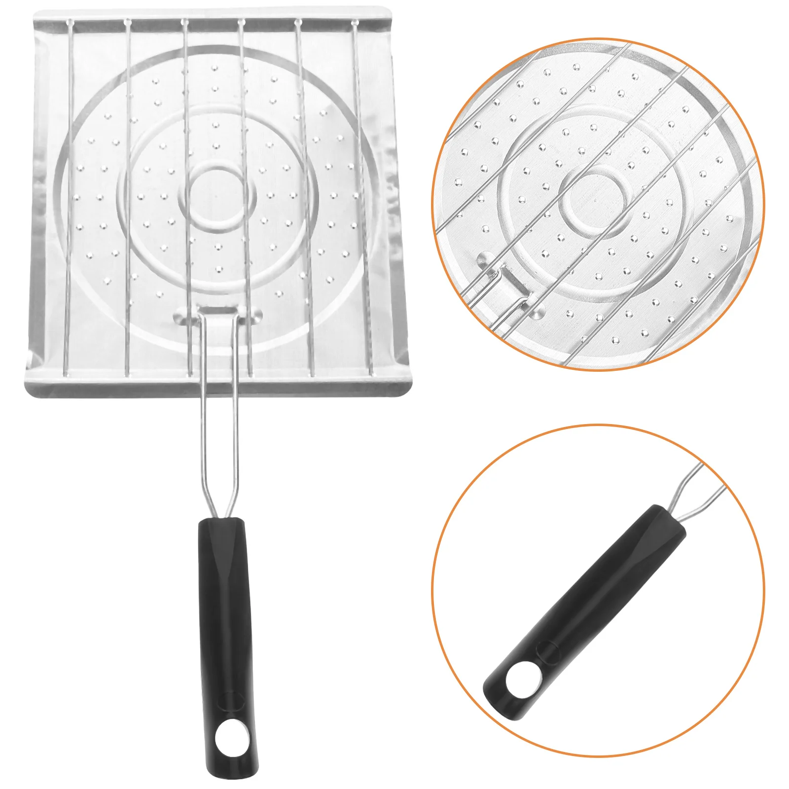 Perforated Iron Wire Toast Rack Heat Resistant Handle Camping Toaster Grill Bread Fish Meat Tray Para