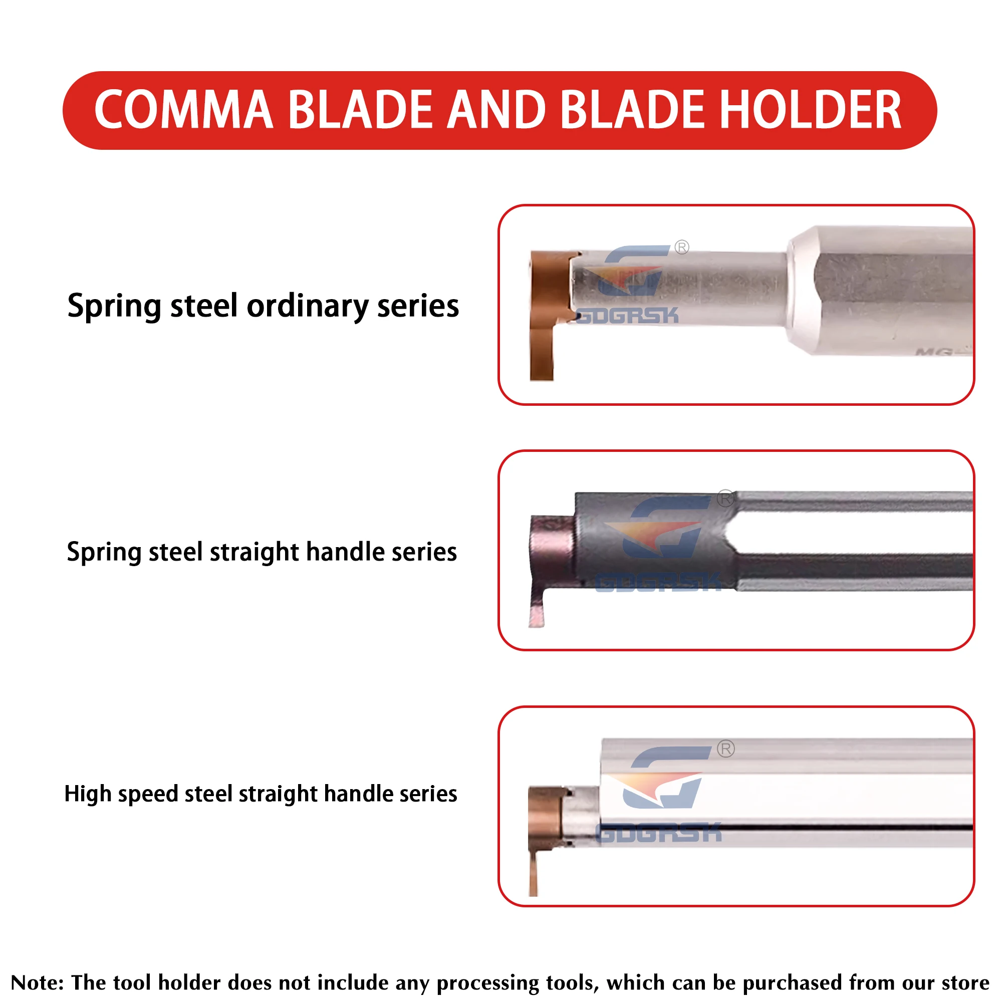 05GR100-2.3D08 Comma Blade MG-H12/14/16-09R MG-H14M-MB09R CNC Lathe Comma Slot Knife Holder Small Hole Internal Groove Knife Bar