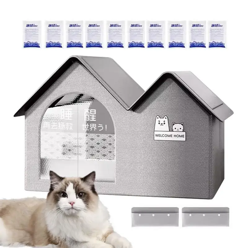 

Air Conditioner Cat House Waterproof Pet Cooling House Summerr Dog Ice House Kitten Puppy Sleeping Nest Kennel Pet Supplies