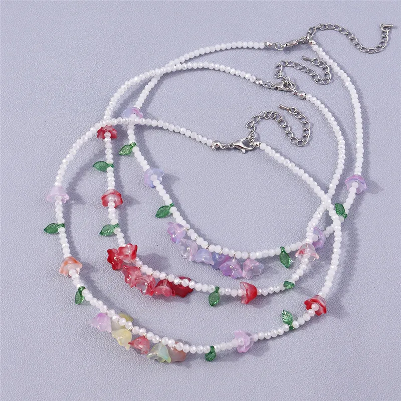 Böhmen Handgemachte Bunte Rocailles Halskette Halsband Einfache Frauen Mode Perle Blume Halsketten Kragen Süße Schmuck Geschenke – Detail 17