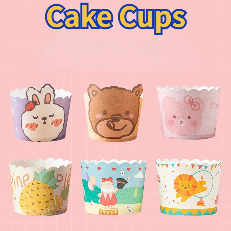 75PCS Christmas Birthday Dessert Cake Paper Cups Baking Special Disposable High Temperature Cake Cups Home Baking