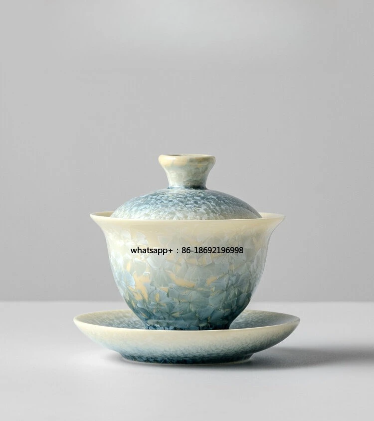 

Чайный набор для кунг-фу из кристаллической керамики Yanqing, 125 мл, с крышкой Sancai, подарочная дорожная сумка для чая