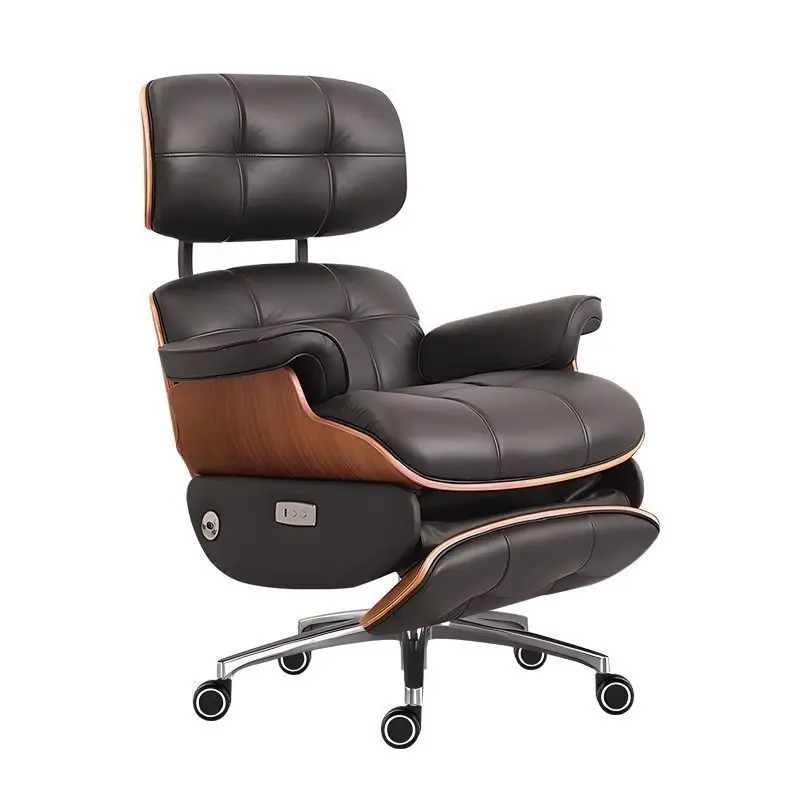 

Electric smart boss recliner, office chair, study comfortable computer, leather office class
