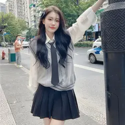 2026 autumn new Japan korea style new women fashion school jk uniform improved college style school uniform vest jk uniform a709