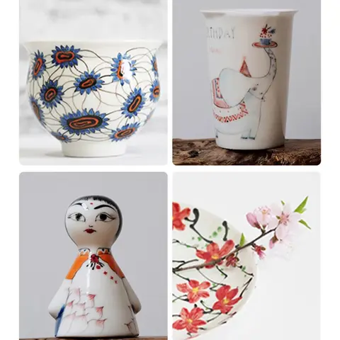 24 st keramiska pigment blandade färger målade hantverk konst underglasyr färgpigment set porslinsglasyr för vuxna konstnärer barn 8 best sales Keramikunderglasyr - №8