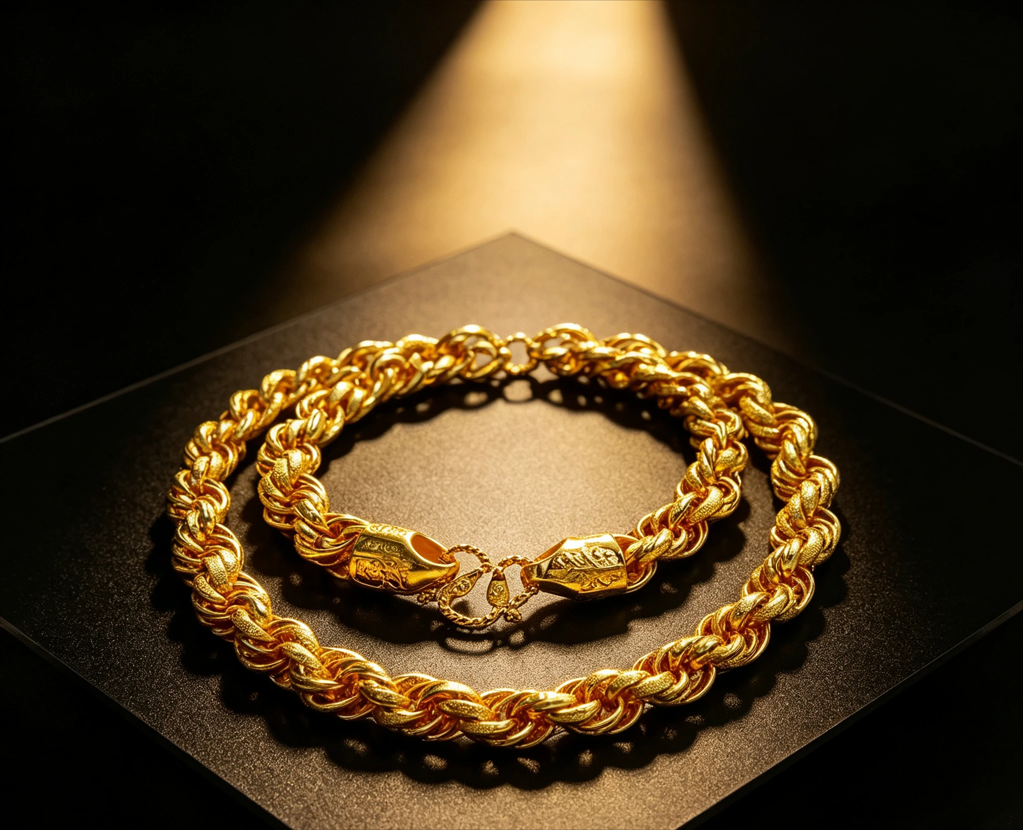 9999 gold  Fu Head Twist Dragon Men's 24K Gold AU999 Necklace - Heavy texture, lucky meaning, warm luster Gift for girlfriend