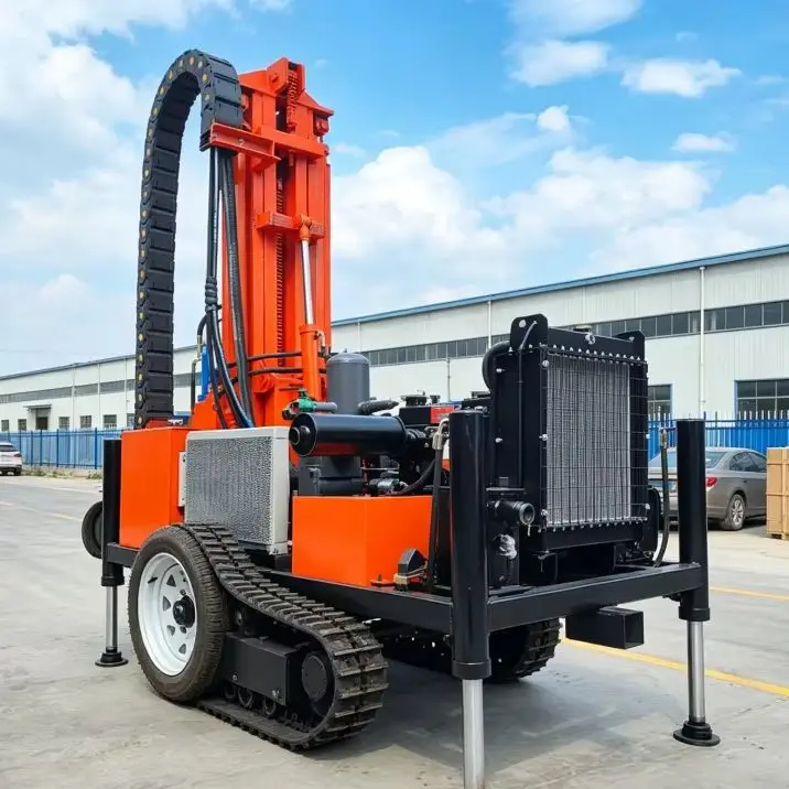 Customized 200M Deep Borehole Rig Wheel Crawler Diesel Hydraulic Precise Position Mobile Water Well Drilling Machine