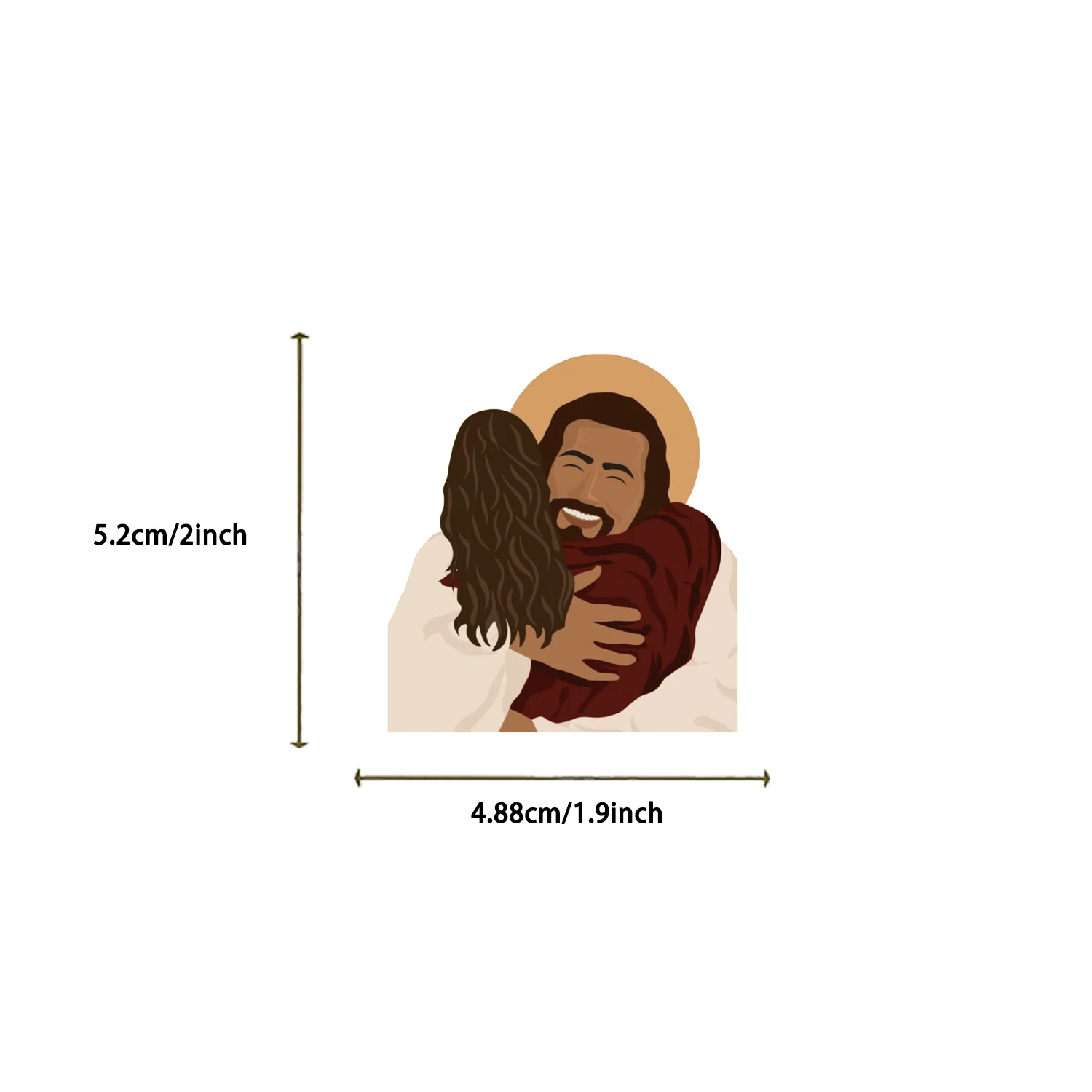 52/104PCS Jesus Stickers Aesthetic Christian Decals for Laptop Phone Case Planner Journal Notebook Water Bottle Sticker