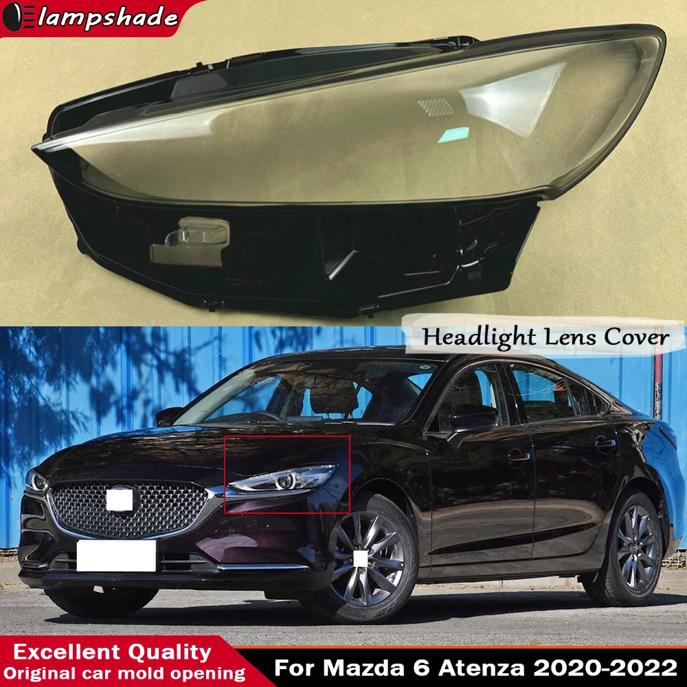

For Mazda 6 Atenza 2020 2021 2022 Headlight Cover Transparent Headlamp Lamp Shell Lens Replace Original Lampshade Plexiglass