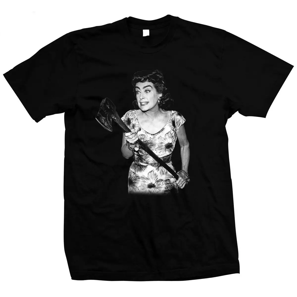 Joan Crawford w kaftanie bezpieczeństwa wstępnie skurczył się ręcznie ekranowany 100 bawełniany t shirt