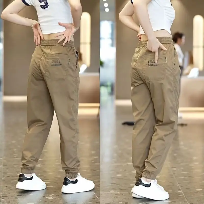 American style workwear shorts, men's summer ice silk loose casual straight leg pants, men's trendy sports versatile capris