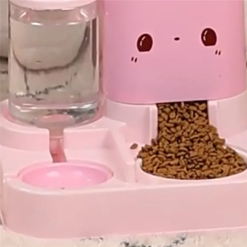 MOPHE-Pet Feeder And Water Dispenser,2-In-1 Dog Cat, Small Animal Food And Water Dispenser, Pet Bowl