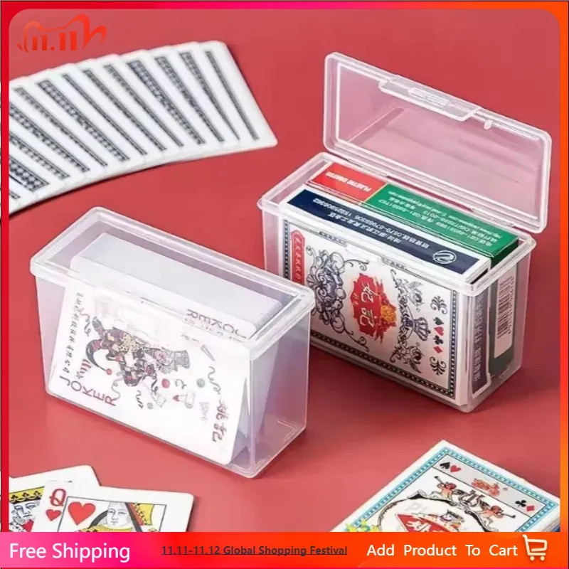 

Plastic Clear Storage Box Storage Box Multipurpose For Game Card Rectangular Business Card Credit Card Holder Case Organizer