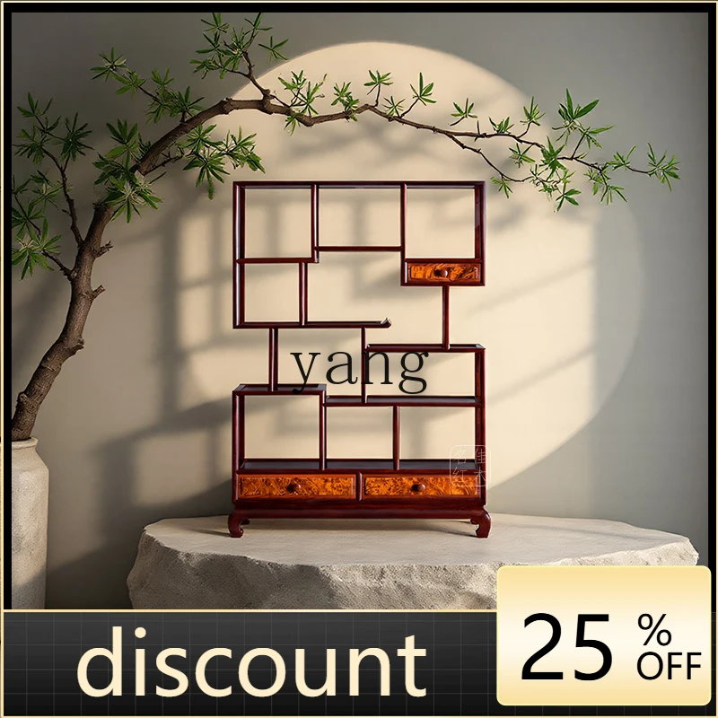 

LTT solid wood rosewood Duobao Pavilion desktop rack Zisha pot teapot rack