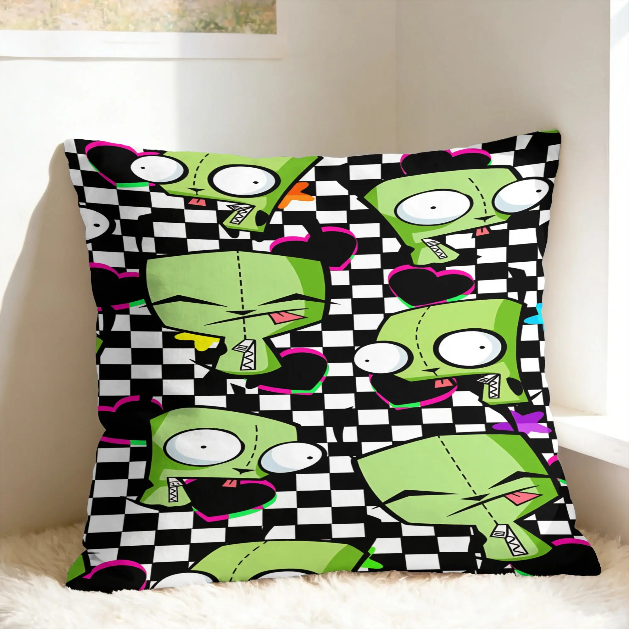 I-Invader ZIM Anime Pillow Case  Soft Pillow Cover Novelty Pillowcases For Sofa Home Decoration