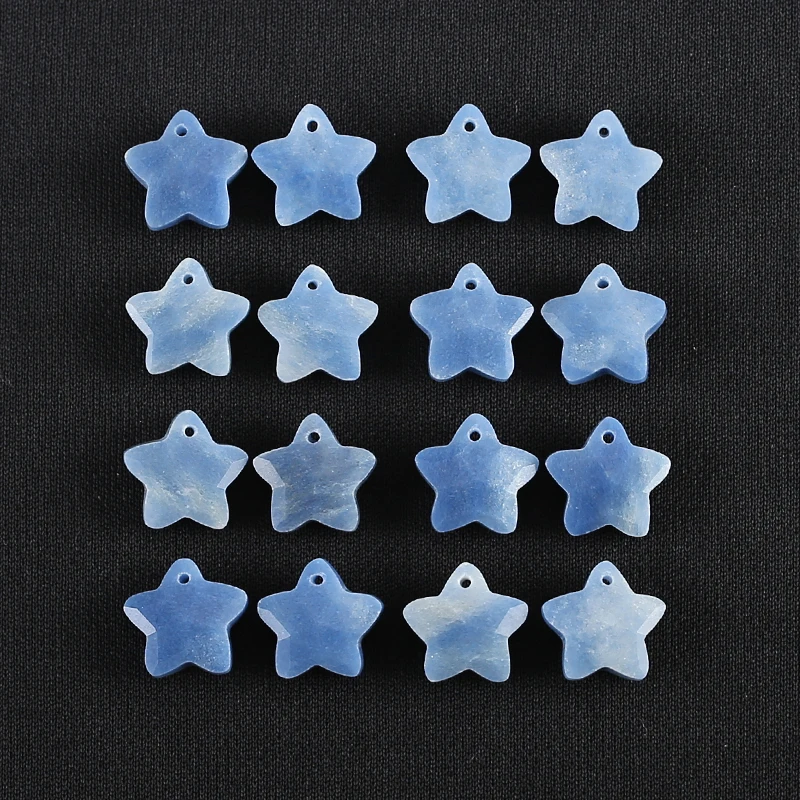 Wholesale Natural Blue Aventurine Pentagram Faceted Earrings Beads For Jewelry Making, Fashion DIY Earring Stone Jewelry image 5