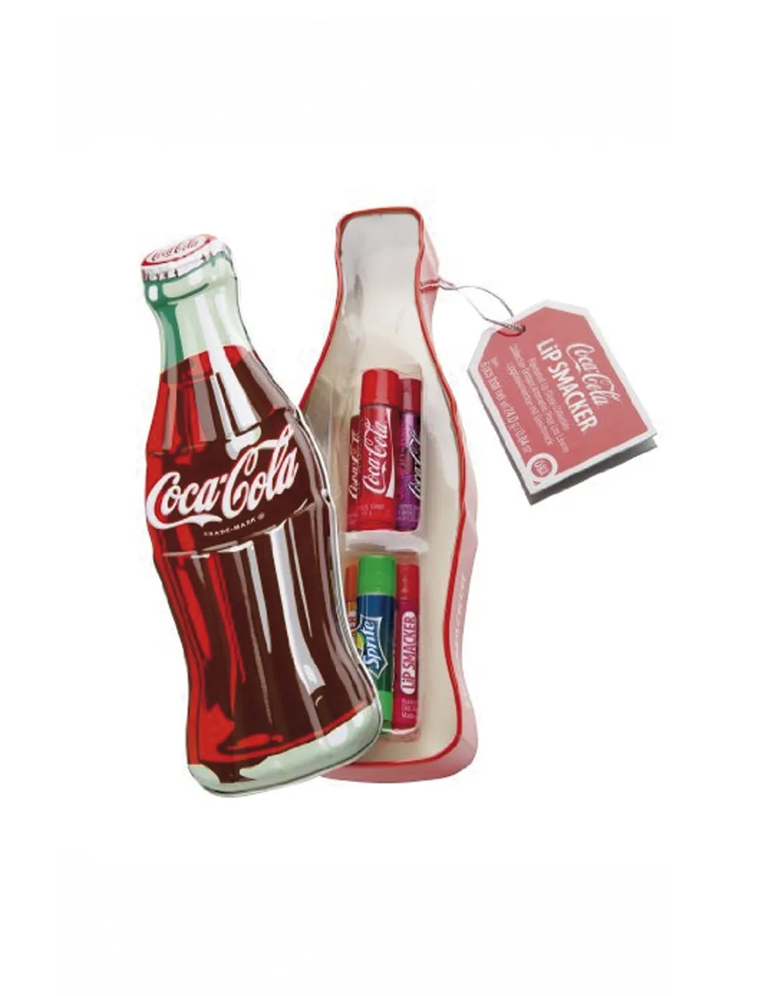 Smackers Coca cola tin with 6 balsamos lipsticks set makeup 6 units Beauty lipsticks flavor coca