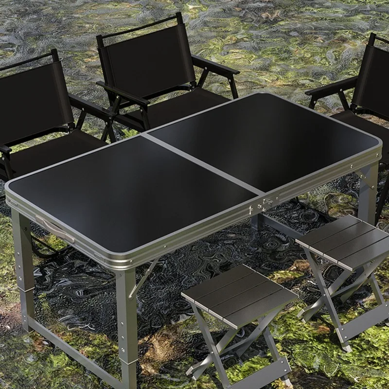 Outdoor Folding Picnic Table Aluminium Wearproof Portable Camp Tables Nature Hike Fold Lightweight Camping Kitchen Furniture