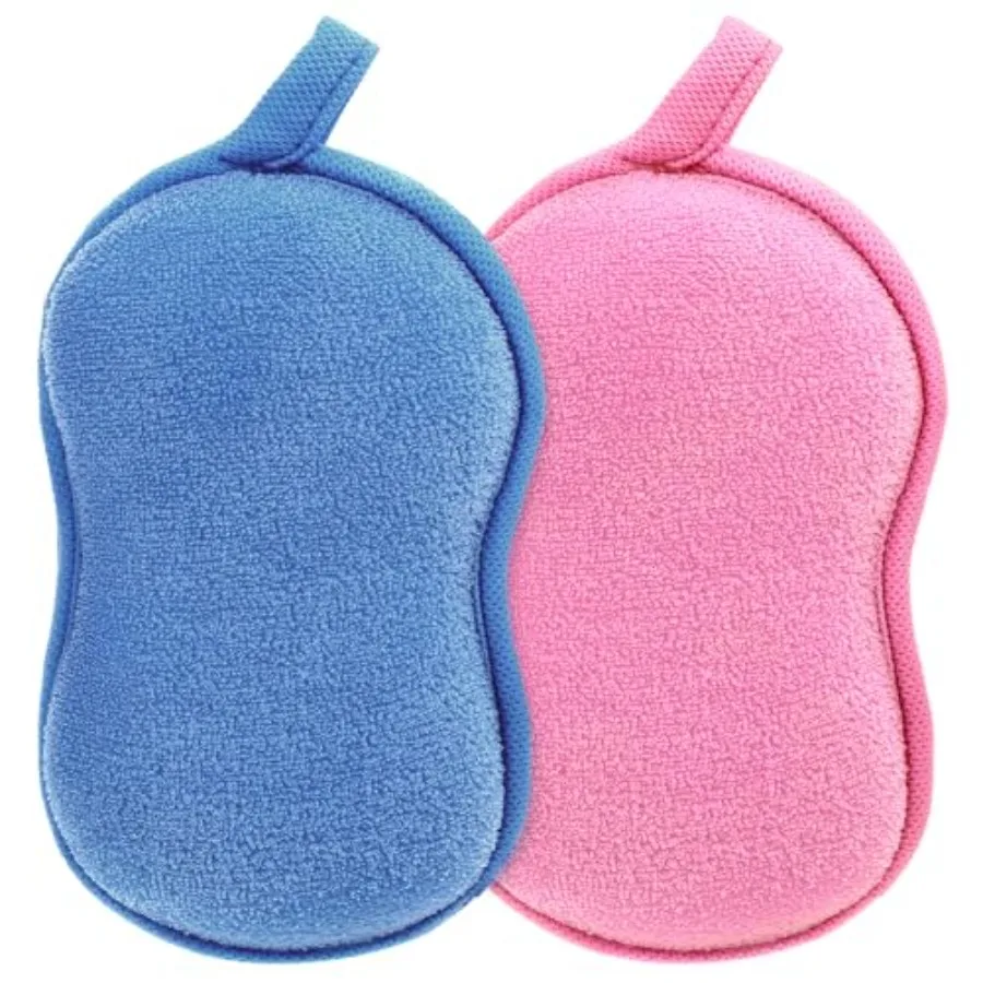 2PCS Bathing Sponge Soft Bath Sponge Shower Sponges for Women Absorbent Body Wash Sponges Bathing Tool for Men Women Gentleness