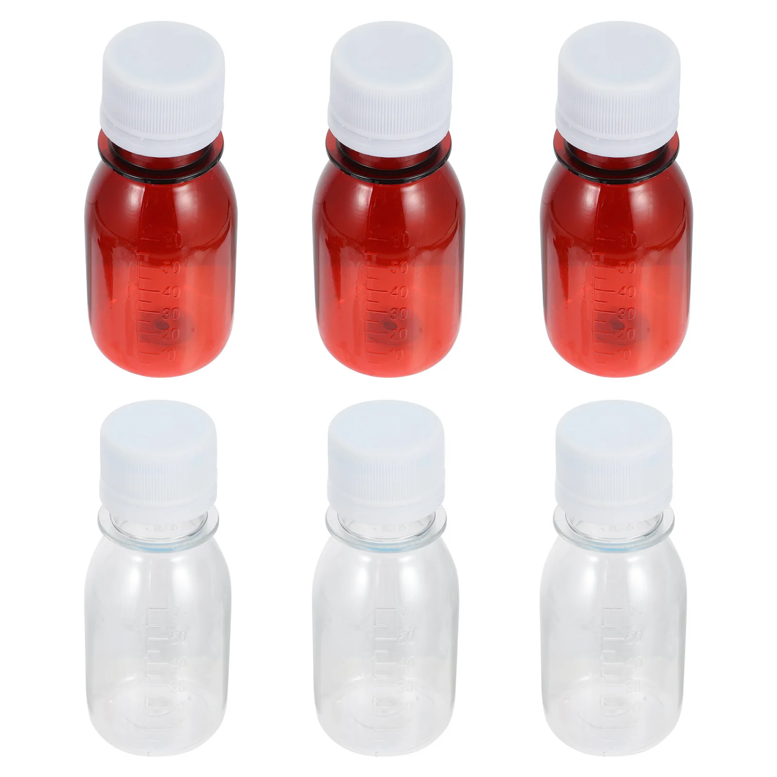 

20Pcs Laboratory Reagent Bottle Plastic Graduated Leak Proof Chemical Media Storage Transparent Pet Plastic Bottle