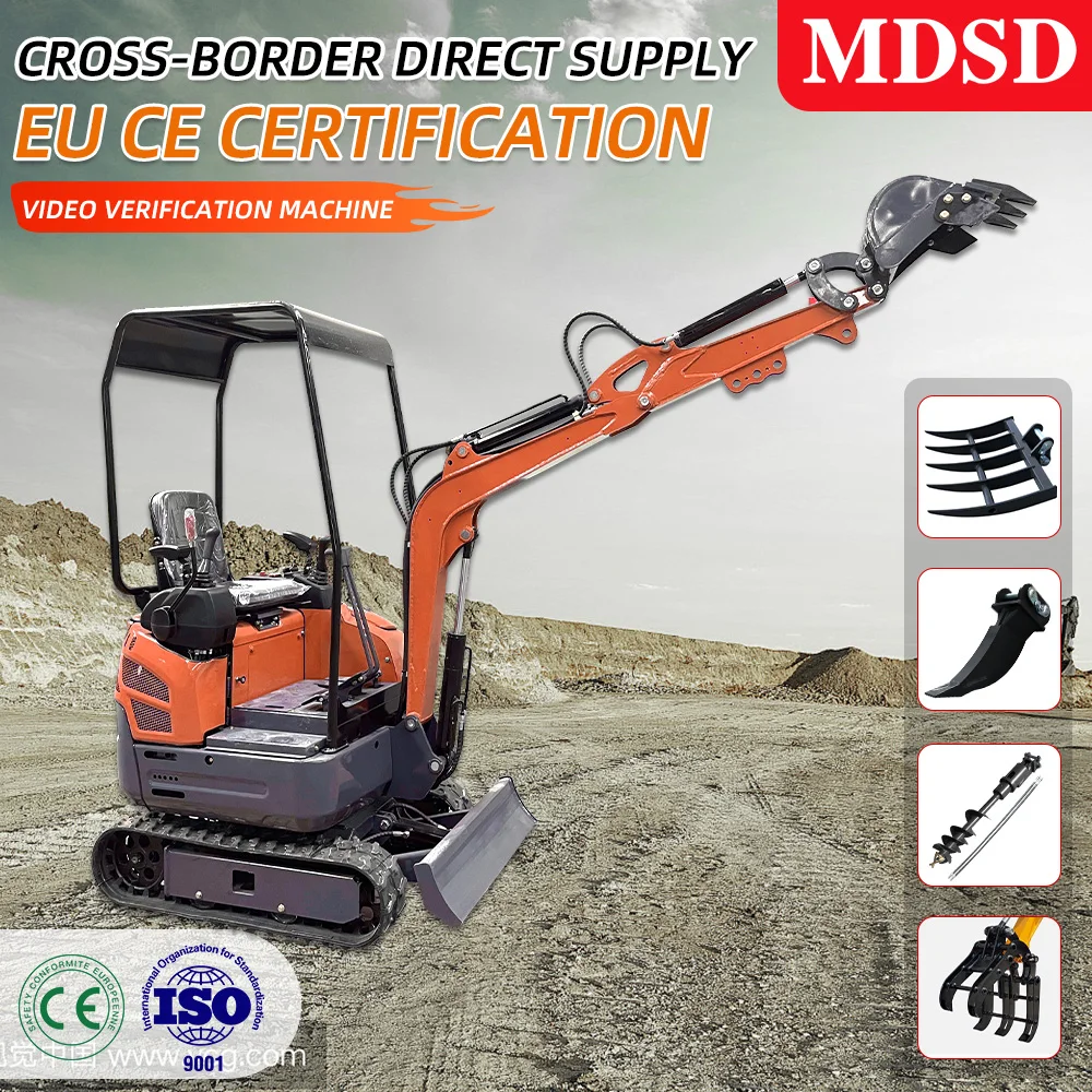 Venda quente mini escavadeira para jardim fazenda escavadeira de esteira hidráulica compatível com ce epa euro 5 mini escavadeira frete grátis