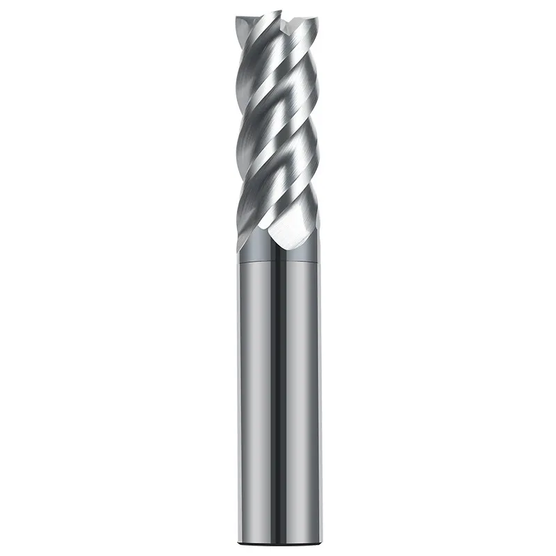HRC66 4 Flute Carbide End Mill Long Shank Stainless Steel Special Tungsten Steel CNC Milling Cutter