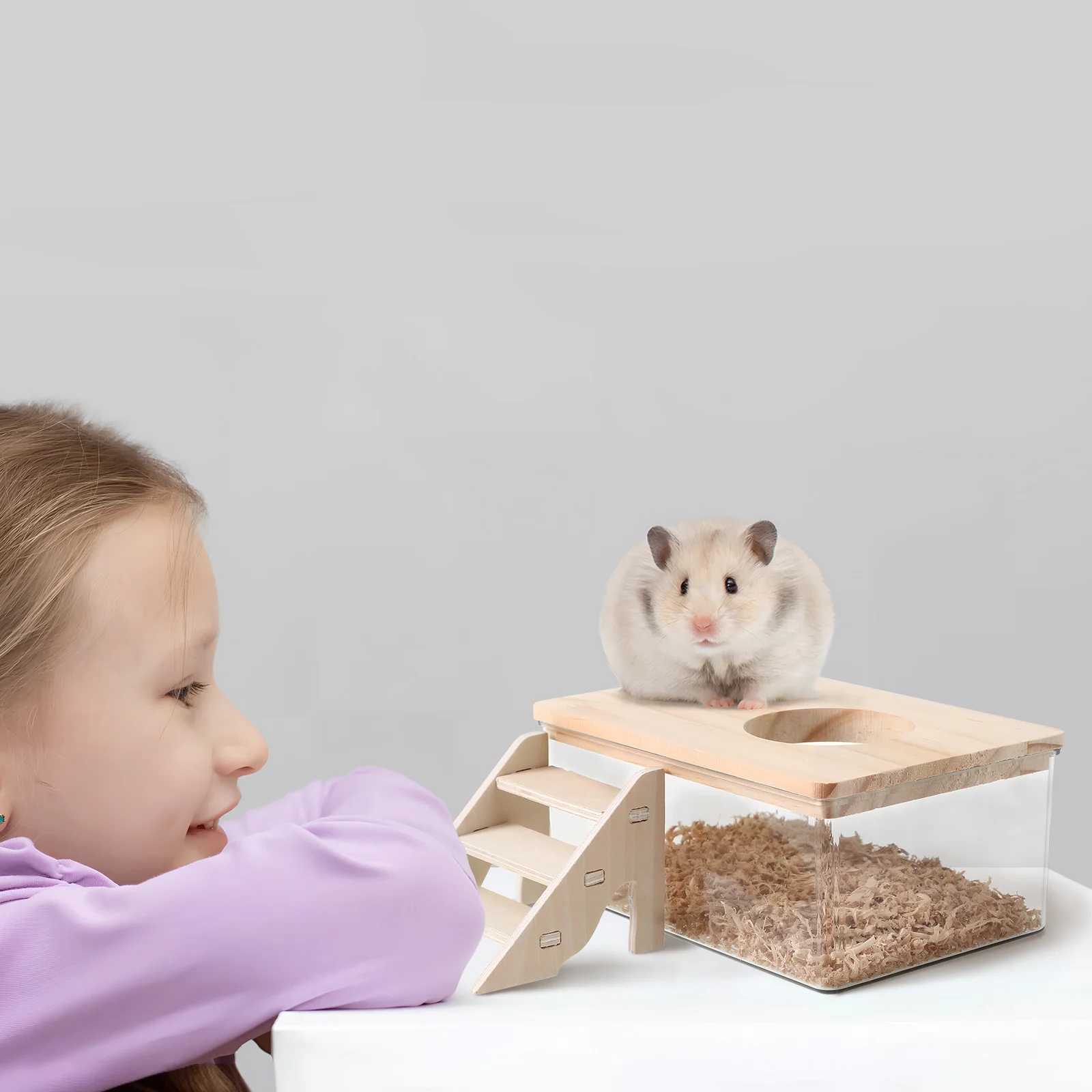 

1 Set Hamster Sand Bath Container Adjustable Door Multifunctional Bathroom For Small Animals Easy Replace Sand Pet Bath Box