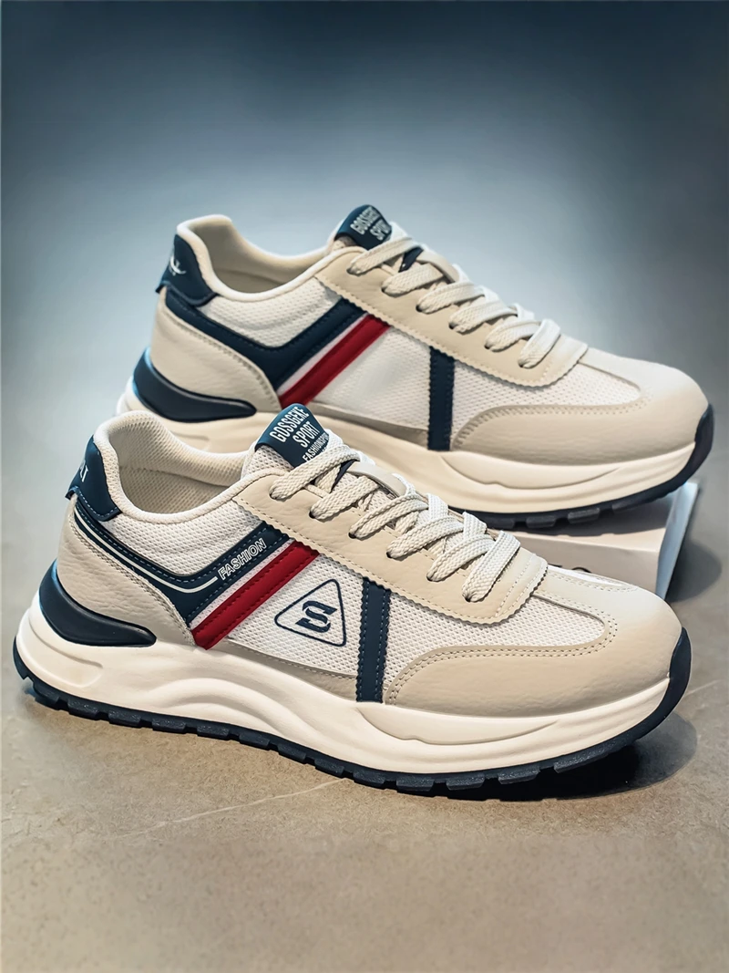 

Men's Summer Outdoor Anti-slip Sports Casual Thick Bottom Mesh Panel Shoes Fashionable All-rounder Running Shoes