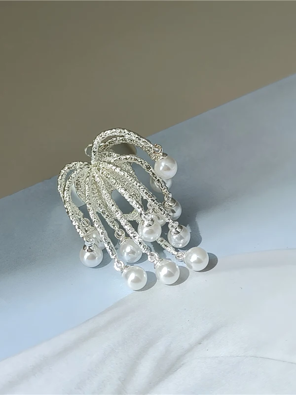 

Fanling Original Ring with Abalone Beads Silver Plated White Copper Quick Cooling Romantic Artistic Personality Jewelry