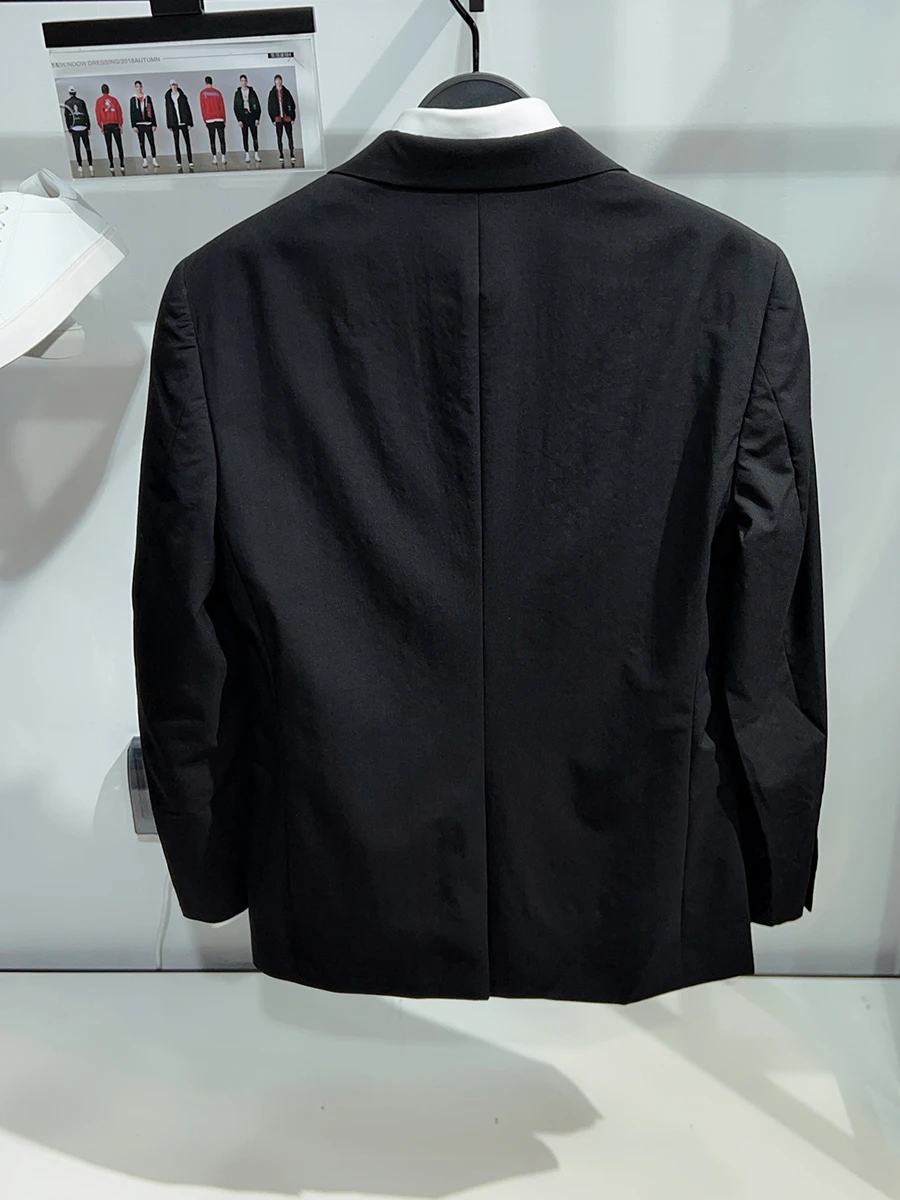 Busin décontracté hommes costume 96% laine mariage banlieue Faionable Jaet Stand Fit quatre saisons longue Sve couleur Pure