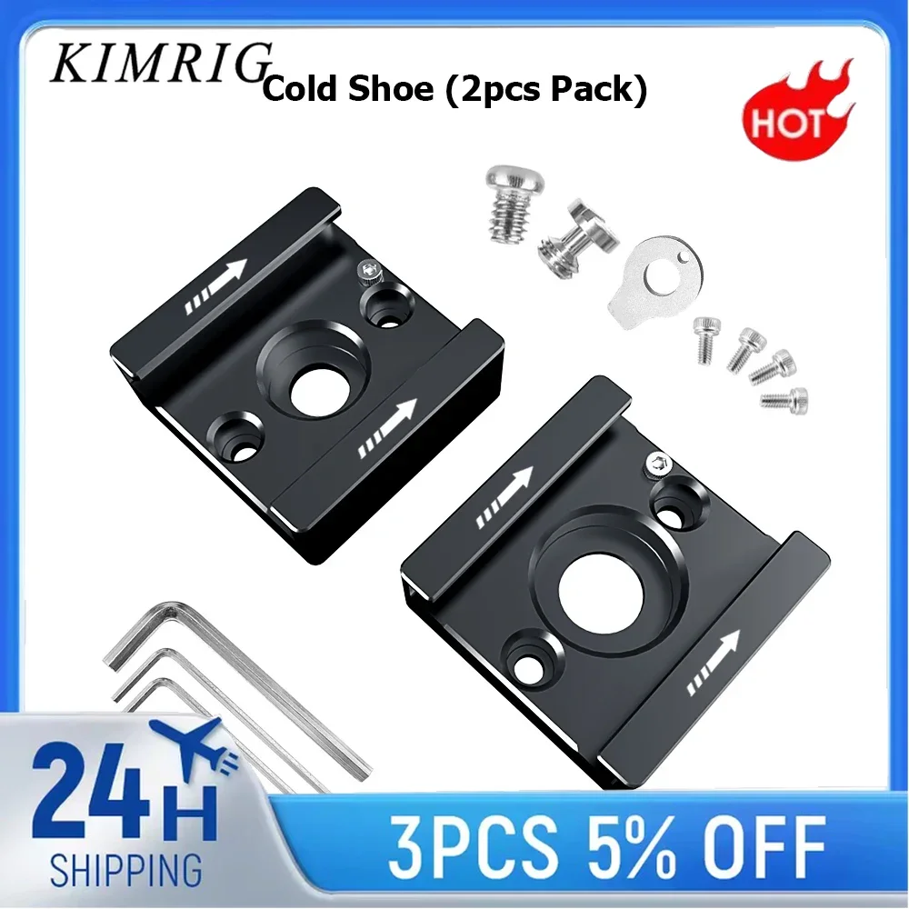Адаптер для крепления на холодный башмак KIMRIG с винтами 1/4 3/8 винтами для крепления светодиодного освещения, ручка монитора, микрофон, набор установки для камеры «сделай сам»