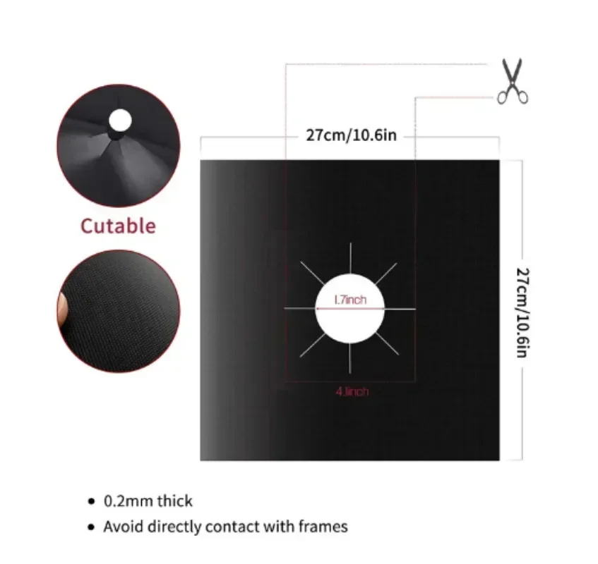 Accessori da cucina 1/4PC Fornello Protezione Della Copertura Fodera Stufa A Gas Protezione Stufa A Gas Piano Cottura Bruciatore Protezione Zerbino Fornello Copertura