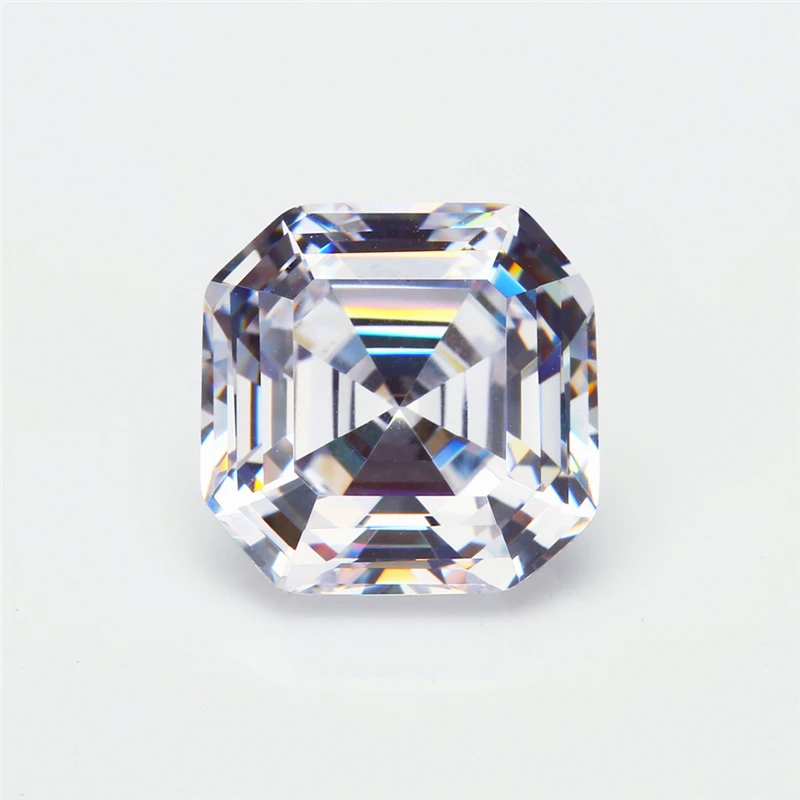 Size 2x2mm~10x10mm Asscher Cut VVS1 D Color Lab Grown Moissanite Loose Stone Test Positive  (5mm to 12mm With Certificate)