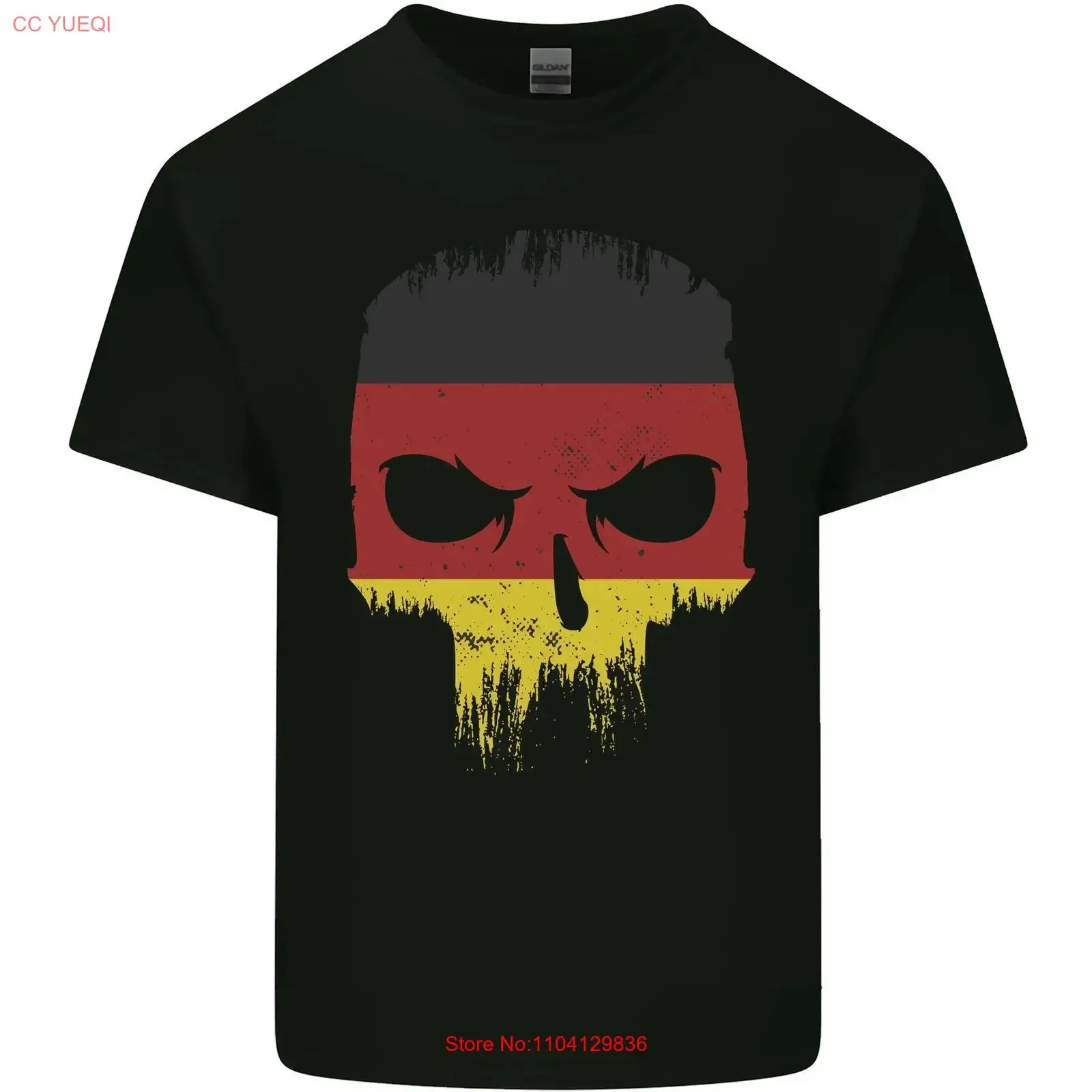 Germany Skull German Gym Biker Flag Mens Light Cotton T Shirt vintage Washed Comfortable Top For Everyday Wear Casual homme
