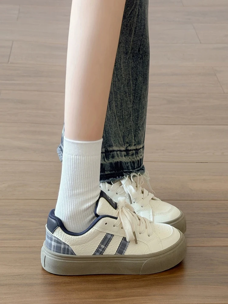 Spring Autumn Thick Bottom Casual Sneakers Women's All-Match Student Sports Shoes Bread Shoes Fashionable Korean Style