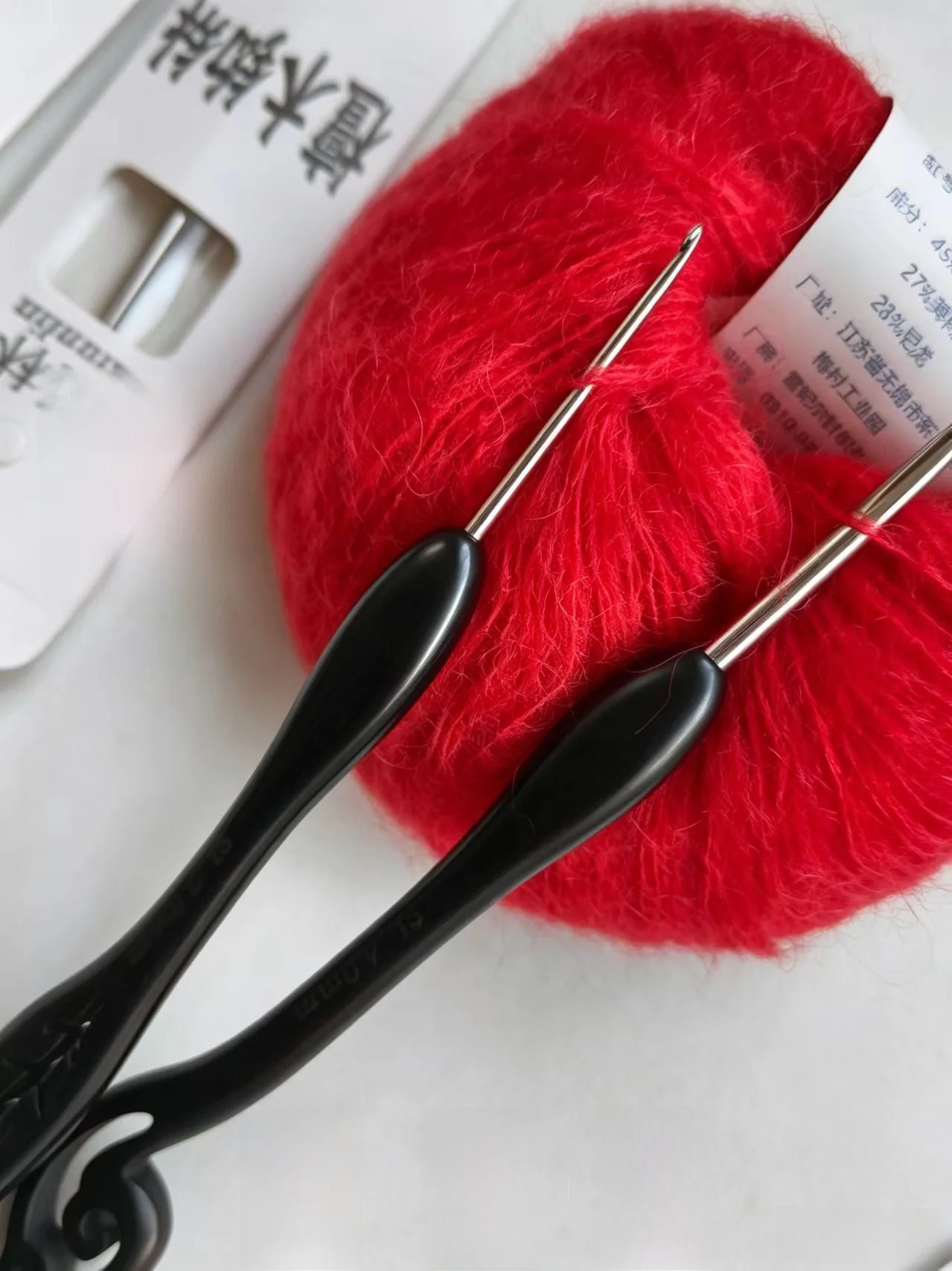 Shunlin Brand Black Ebony Single Handmade Polished Stainless Steel Seven Needle Workshop Crochet Hook Head Scarf Doll Knittin...