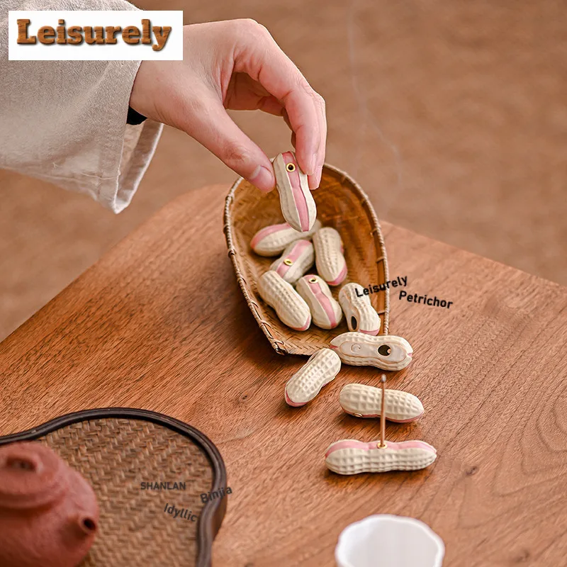 الإبداعية الفول السوداني حامل البخور زن حديقة البخور الشعلات البعوض لفائف حامل كوزة مبخرة طقم شاي صيني لوازم الحرفية