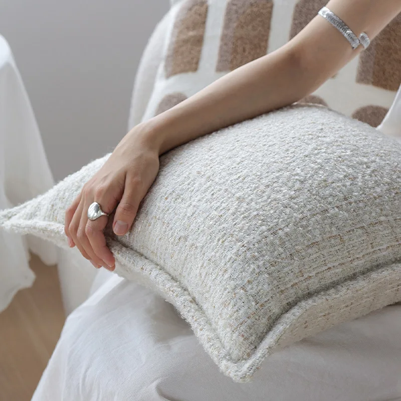Scandinavian Pillowcase Small Fragrant Wind Cushion Cover Hotel Soft Furnishing Sofa Living Room Cushion Cover