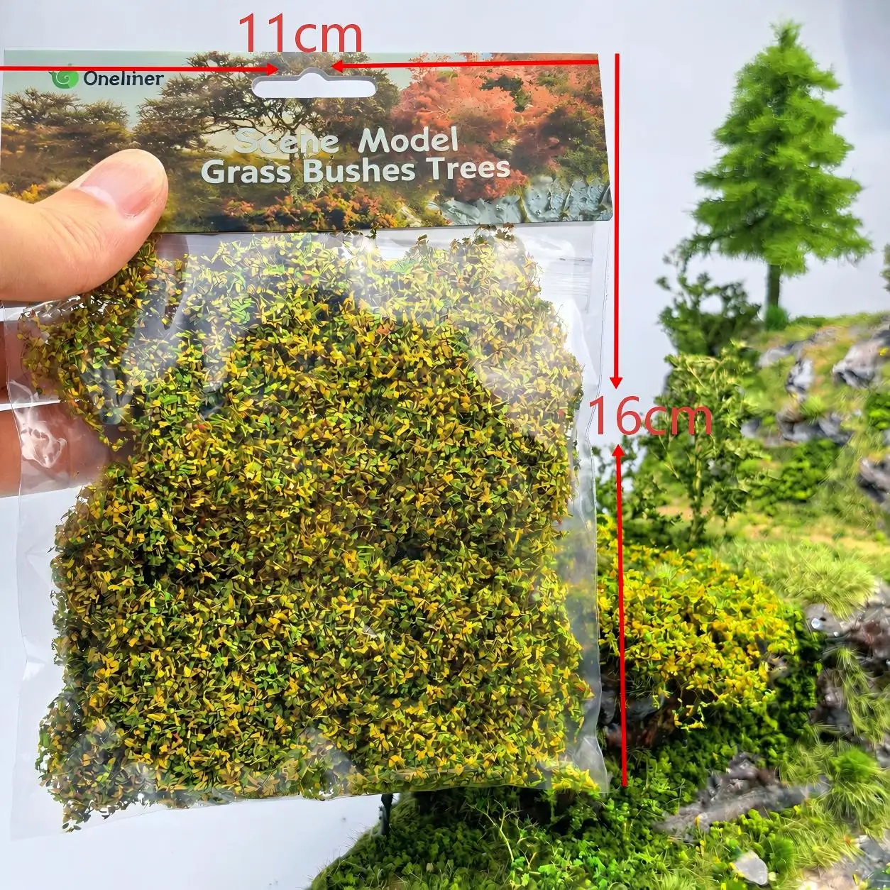 Model Foliage Clusters, Net Shrub Material for Railway Sand Table Military Diorama Miniature Scene Landscape Making