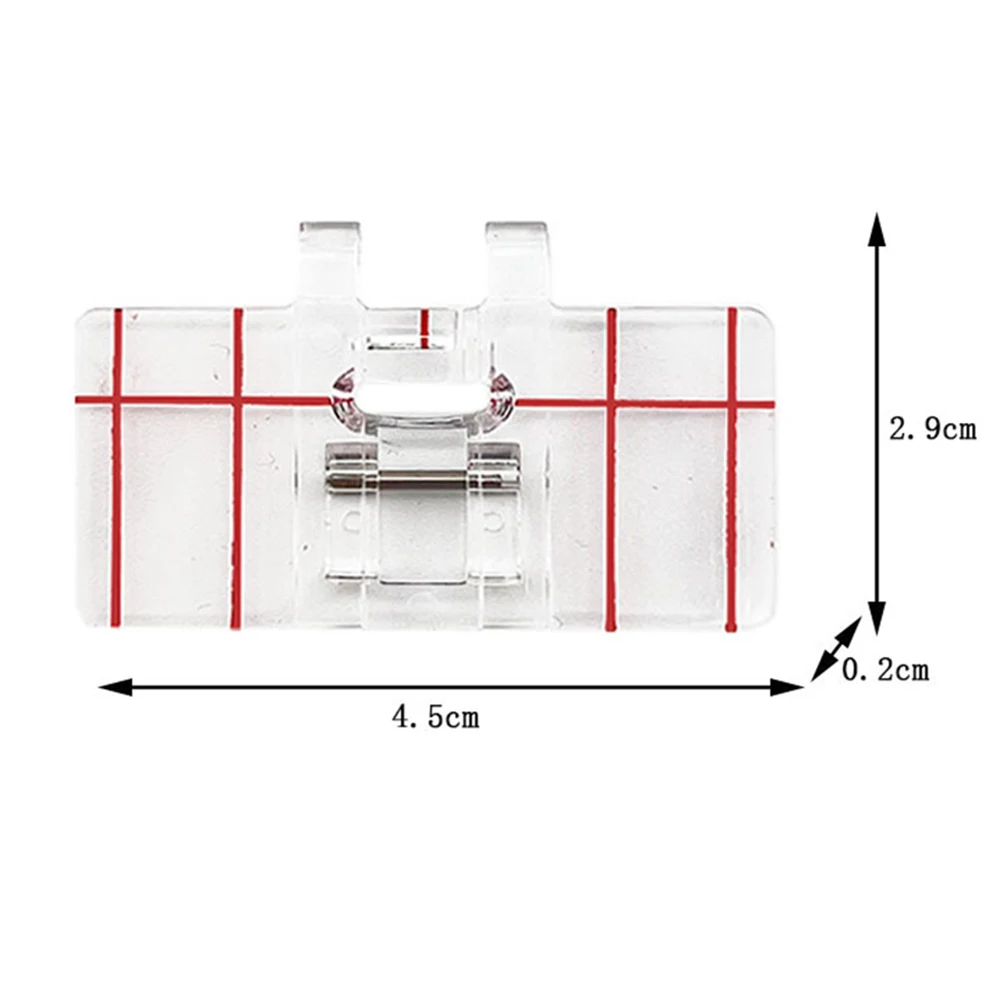 Home Presser Foot Parallel 1 Pcs 4.5*2.9*0.2cm Plastic+Metal Sewing Machine Accessories For Snap-on Sewing Machine