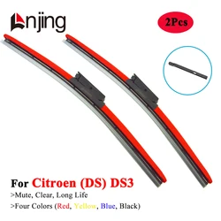 LNJING Colorful Hybrid Wiper Blade For Citroen DS DS3 Crossback 2009 2012 2015 2018 2020 2022 2023 2024 Car Exterior Accessories